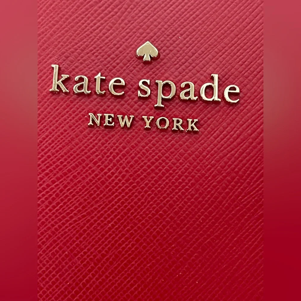 Kate Spade Love Shack Heart Leather Bag Purse Candied Cherry Red Saffiano NEW